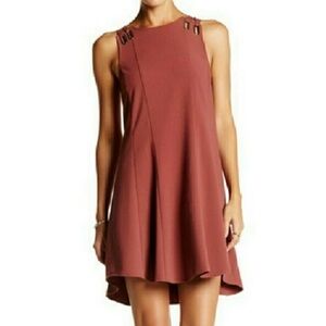 Free People Baby Love Trapeze Sleeveless Mini Dress with back cut out